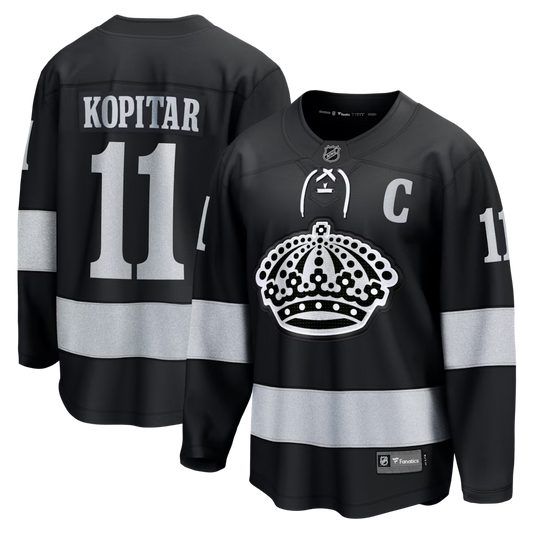 Men's Los Angeles Kings Anze Kopitar Fanatics Black Alternate Breakaway Jersey