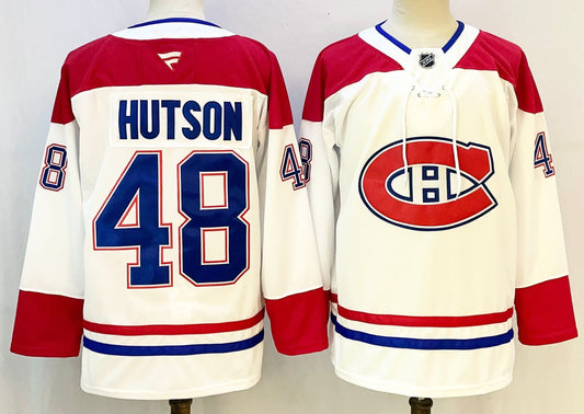Men's Montreal Canadiens Lane Hutson #48 Fanatics White Breakaway Player Jersey
