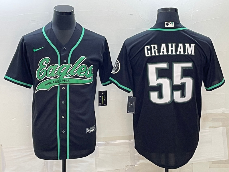 Men's Philadelphia Eagles Brandon Graham Black Game Jersey Joint Edition