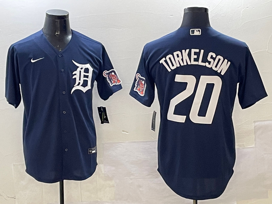 Men's Detroit Tigers Spencer Torkelson Navy Replica Player Jersey