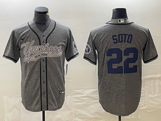 Men's New York Yankees Juan Soto Gray Game Jersey Joint Edition
