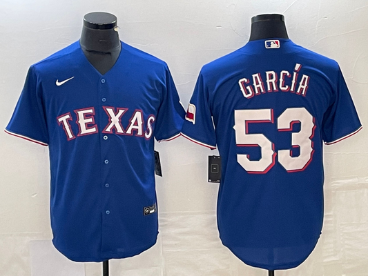 Men's Texas Rangers Adolis Garcia Blue Replica Baseball Jersey