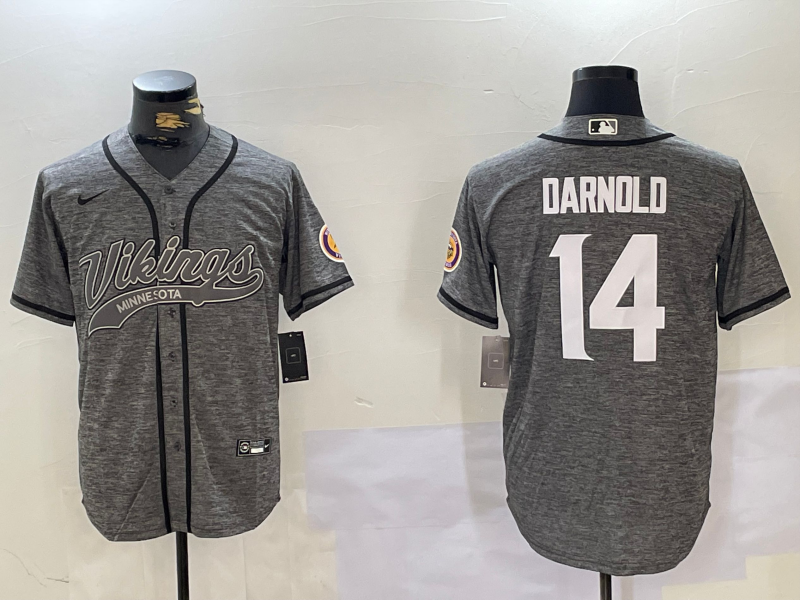 Men's Minnesota Vikings Sam Darnold Gray Team Game Jersey