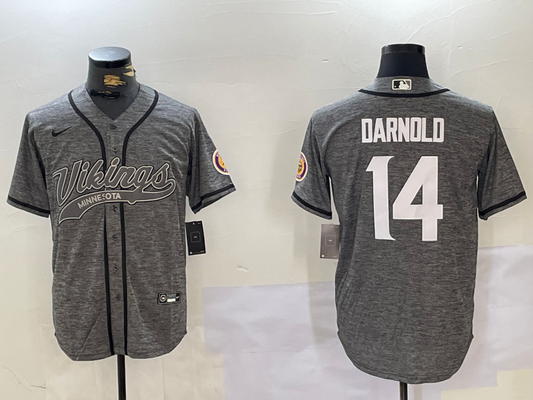 Men's Minnesota Vikings Sam Darnold Gray Team Game Jersey