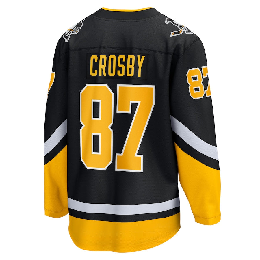 Men's Pittsburgh Penguins Sidney Crosby Fanatics Black 2021/22 Alternate Premier Breakaway Jersey