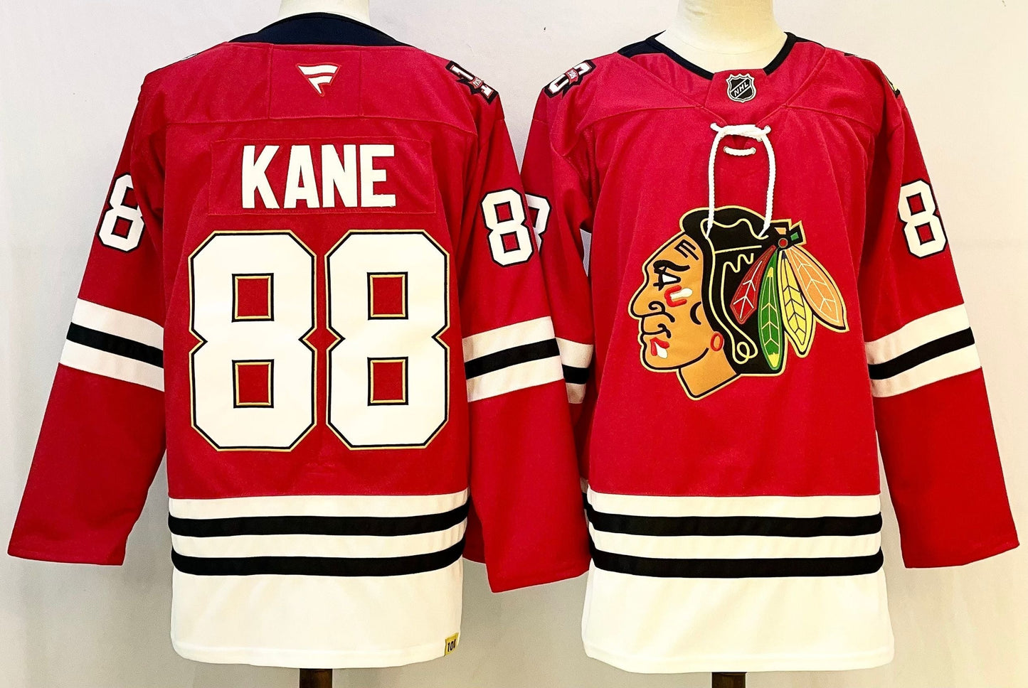 Men's Chicago Blackhawks Patrick Kane #88 Fanatics Red Premium Player Jersey