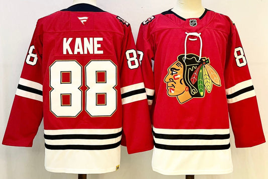 Men's Chicago Blackhawks Patrick Kane #88 Fanatics Red Premium Player Jersey