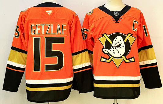 Men's Anaheim Ducks Ryan Getzlaf #15 Fanatics Orange Premium Player Jersey