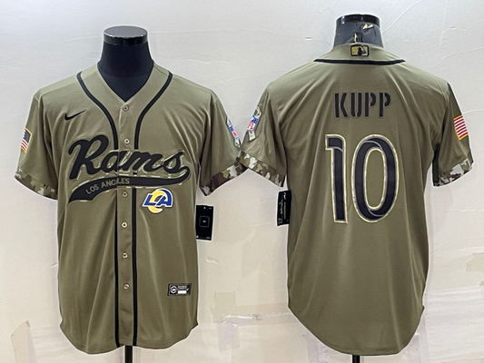 Men's Los Angeles Rams Cooper Kupp Olive 2022 Salute To Service Limited Jersey Joint Edition