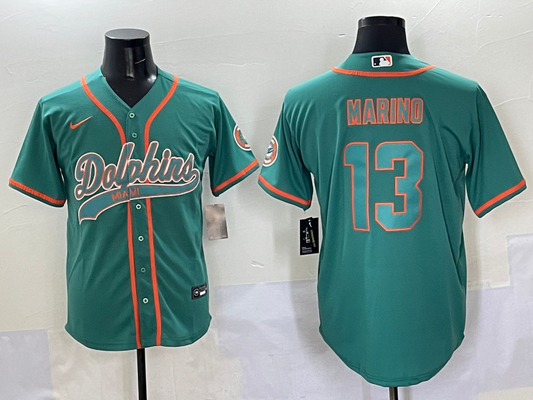 Men's Miami Dolphins Dan Marino Aqua Game Jersey