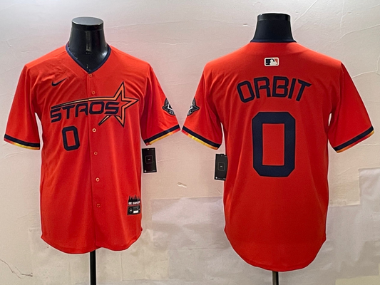 Men's Houston Astros Orbit Orange 2025 City Connect Limited Player Jersey