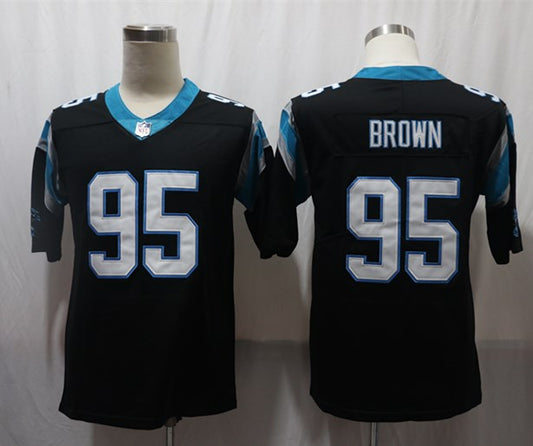 Men's Carolina Panthers Derrick Brown Black Player Game Jersey