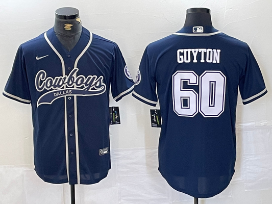 Men's Dallas Cowboys Tyler Guyton Navy Game Jersey