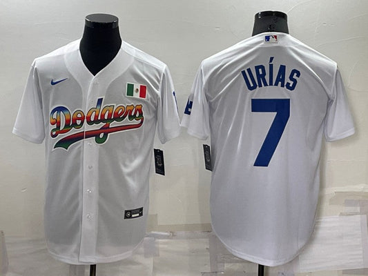 Men's Los Angeles Dodgers Julio Urias White Authentic Game Jersey