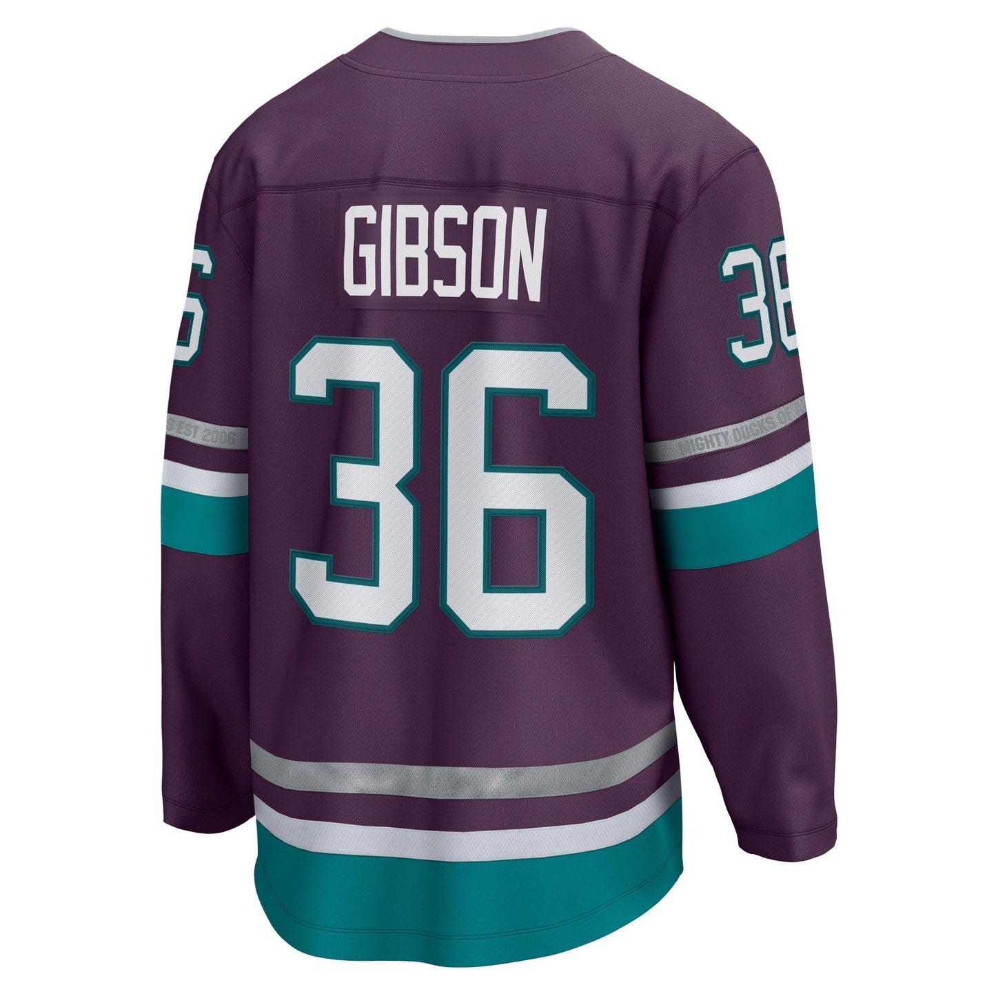John Gibson Anaheim Ducks Fanatics Branded 30th Anniversary Premier Breakaway Shirt - Purple