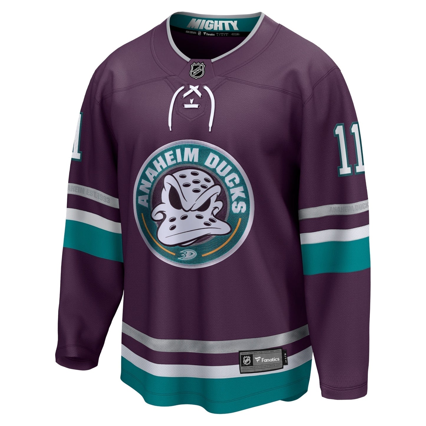 Trevor Zegras Anaheim Ducks Fanatics Branded 30th Anniversary Premier Breakaway Shirt - Purple