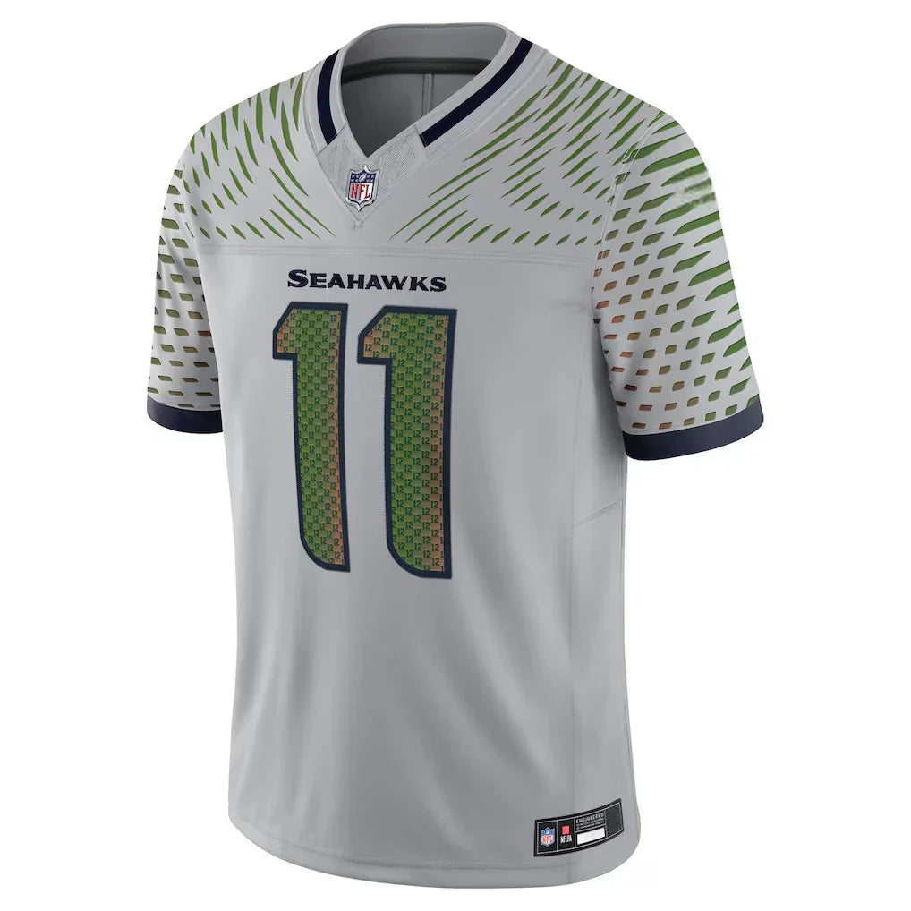 Men's Seahawks #11 Jaxon Smith-Njigba Wolf Gray 2025 Rivalries Limited Jersey
